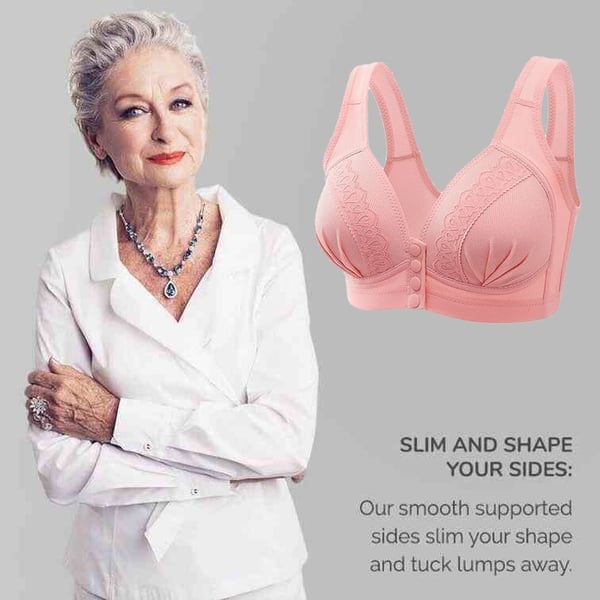 2023 breathable cotton bra with front button