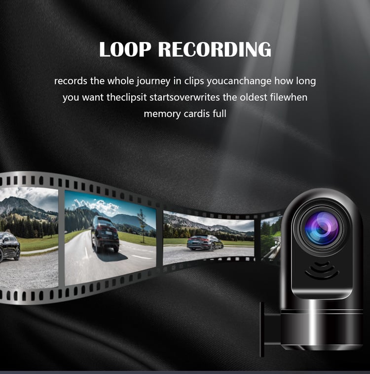 1080P HD 360° Rotating Mini ADAS Dashcam