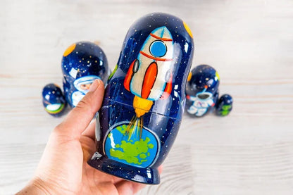 Astronaut Alien Planets Nesting Dolls