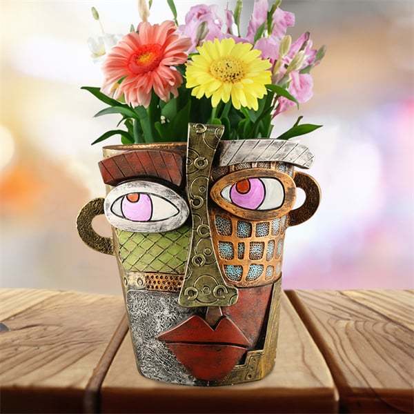 🔥Last Day 49% OFF😍 Handmade Picasso Antique Abstract Beauty Face Flower Pot