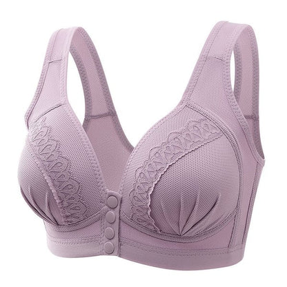 2023 breathable cotton bra with front button