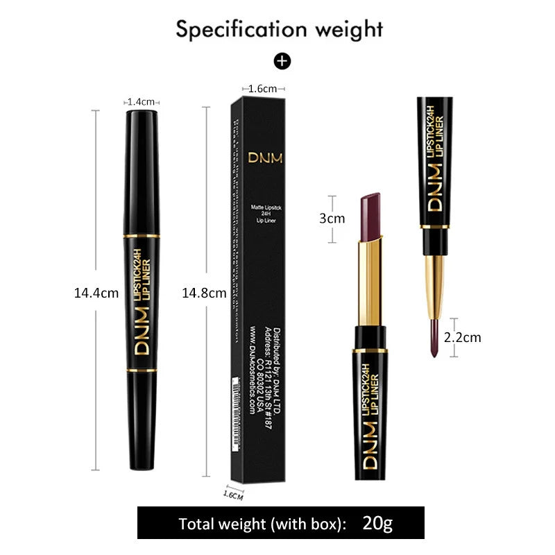 2-in-1 Waterproof Lipstick Lip Liner