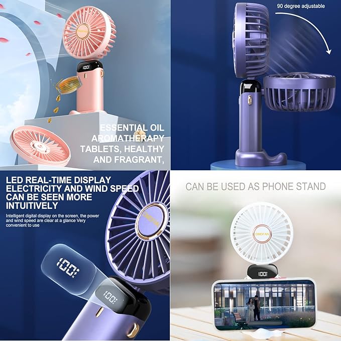 2024 New Upgrade LED Mini Handheld Fan