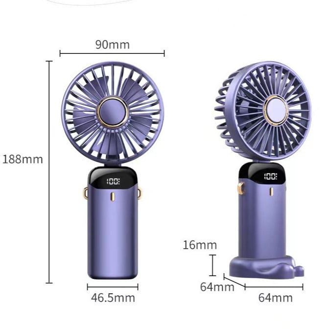 2024 New Upgrade LED Mini Handheld Fan