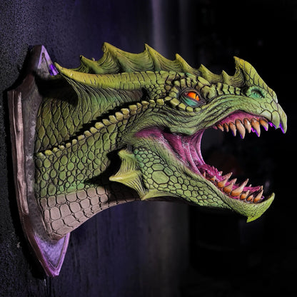 🐲Dragon Head Wall Mount Prop("Smoke & Fire")