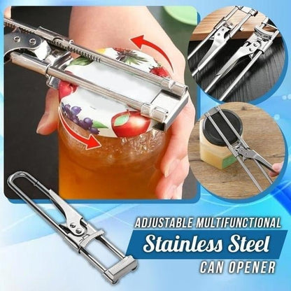 Adjustable Multifunctional Stainless Steel Can Opener