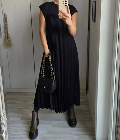 🎁LAST DAY SALE 49% OFF🎁Women Pleated Simple Solid Color Dress