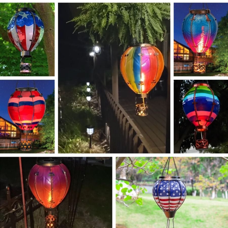 🔥Hot Sale Promotion 49% OFF - Solar Hot Air Balloon With simulated flame effect