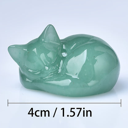 🐱Natural Quartz Crystal Sleeping Cat Decoration