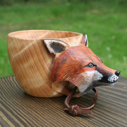 Animal Handmade Wooden Cup