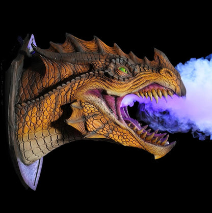 🐲Dragon Head Wall Mount Prop("Smoke & Fire")