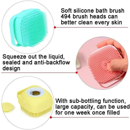 Bath Brush Massage Gloves Soft Safety Silicone Comb Pet Accessories