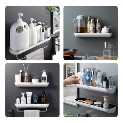 🚿Bathroom Storage Shelf - No Drilling Required