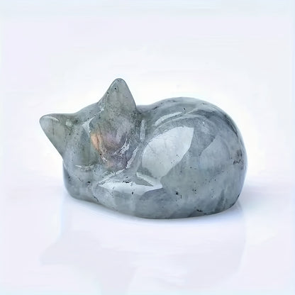 🐱Natural Quartz Crystal Sleeping Cat Decoration