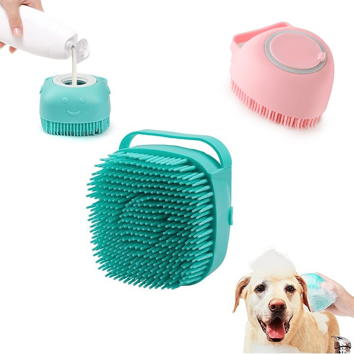 Bath Brush Massage Gloves Soft Safety Silicone Comb Pet Accessories