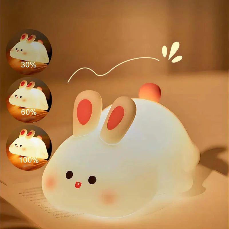 Big Face Rabbit Silicone Night Light