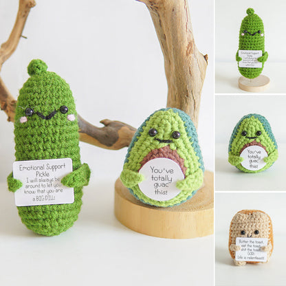 🥒Handmade Emotional Support Crochet Pickled Cucumber Gift