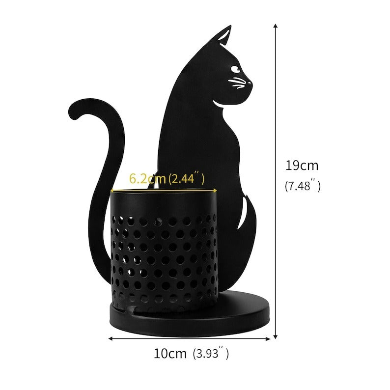 Best Gift - 😻Black metal cat pen holder🐈