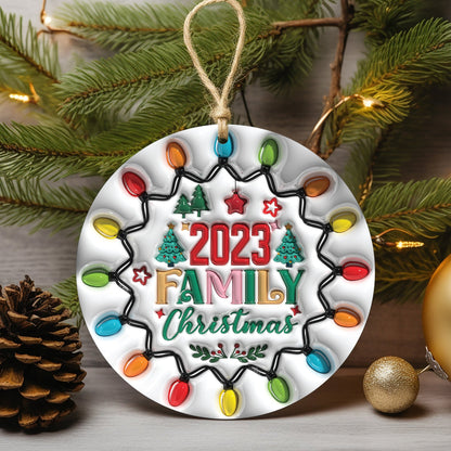 BESTIES CHRISTMAS ROUND ORNAMENT