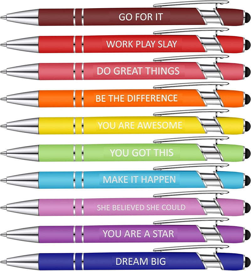 10 pcs Funny Office Ballpoint Pens (Black Ink)