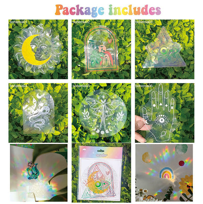 🌈PVC animal colorful anti-collision glass sticker, 6 pcs🪐