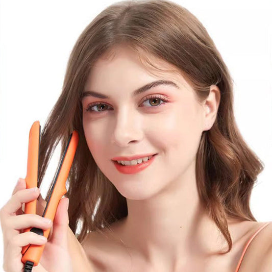 2-in-1 Mini Curling Wand & Flat Iron Hair Straightener