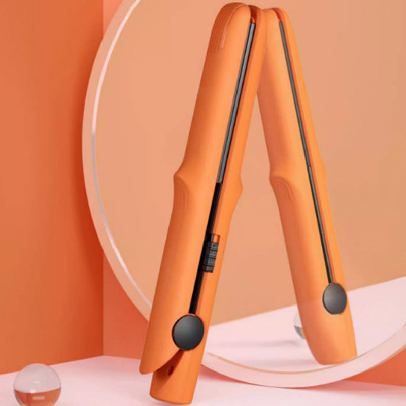 2-in-1 Mini Curling Wand & Flat Iron Hair Straightener