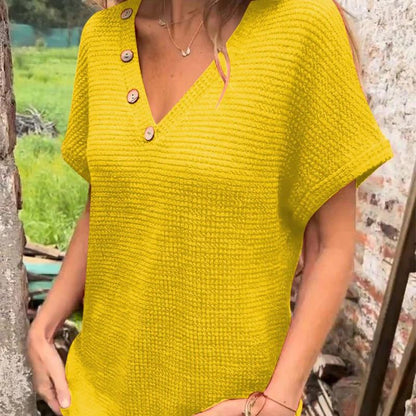 💗50%OFF🌸Women’s Stylish V-neck Short-sleeved Top