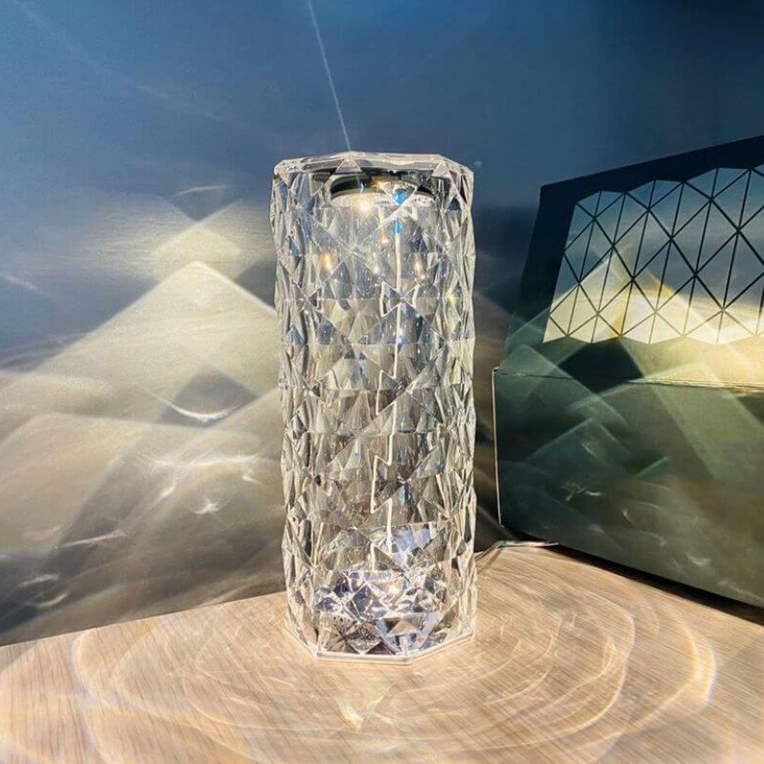 Touching Control Rose Crystal Lamp