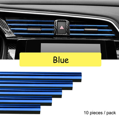 Braioncalit  Chrome Styling Moulding Car Air Vent Trim Strip